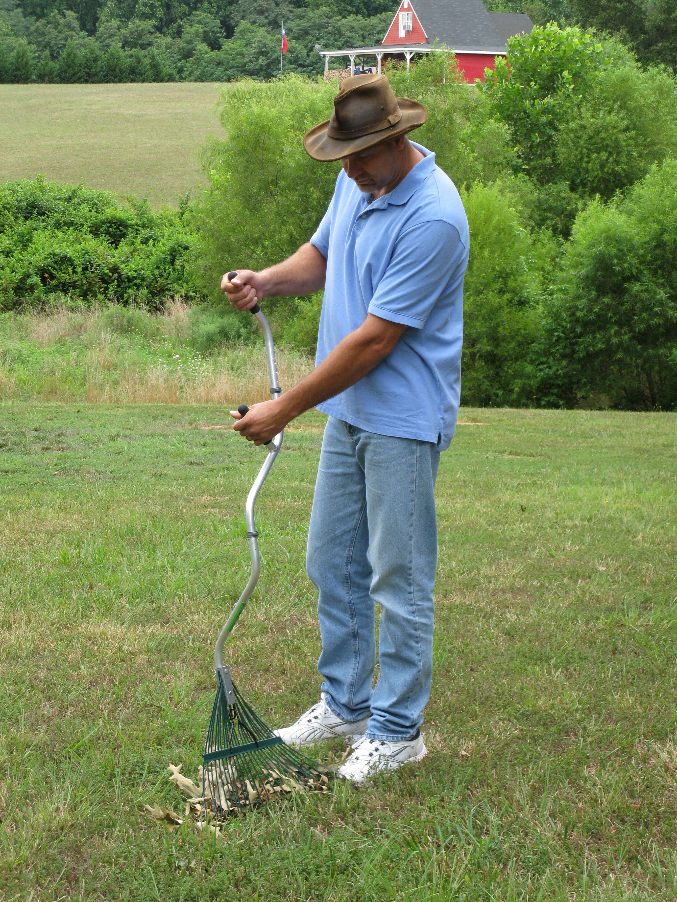 Snake Rake In Use